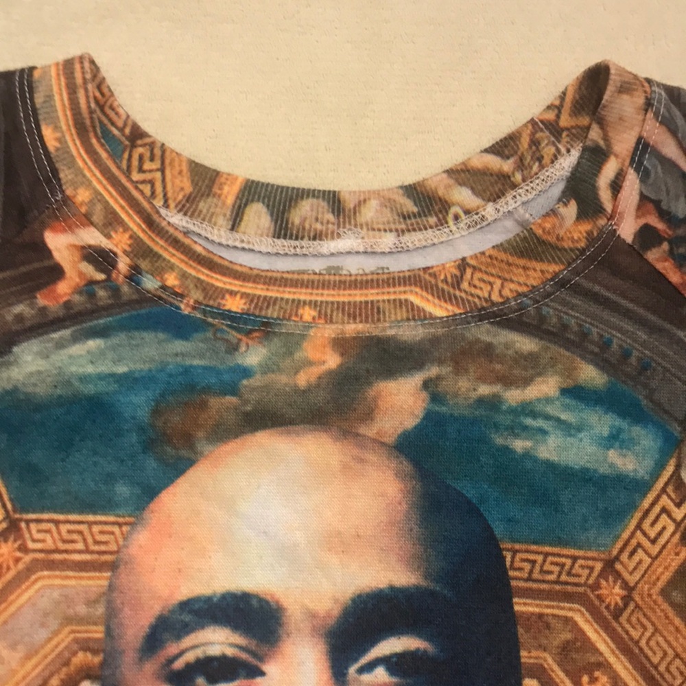 TUPAC Amaru/AWA Womens Crewneck Graphic Top - Picture 6 of 8